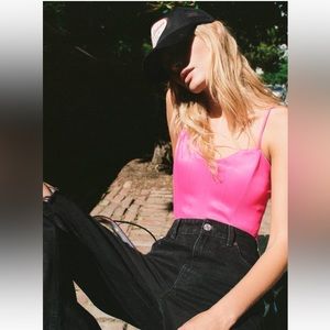 Bustier Crop Top from Zara , size Medium , color Fuchsia